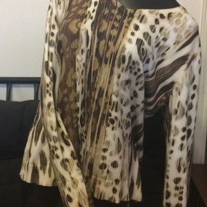 WOMENS CHICO ‘S TOP BROWN